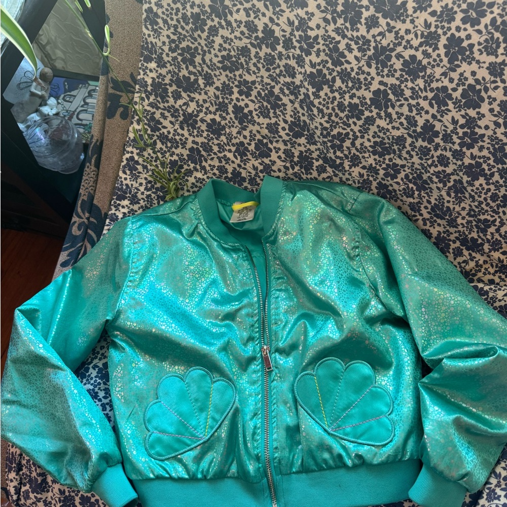 Shimmering Teal Bomber Jacket